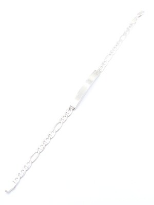 Silver 925 handmade men id figaro theta bracelet
