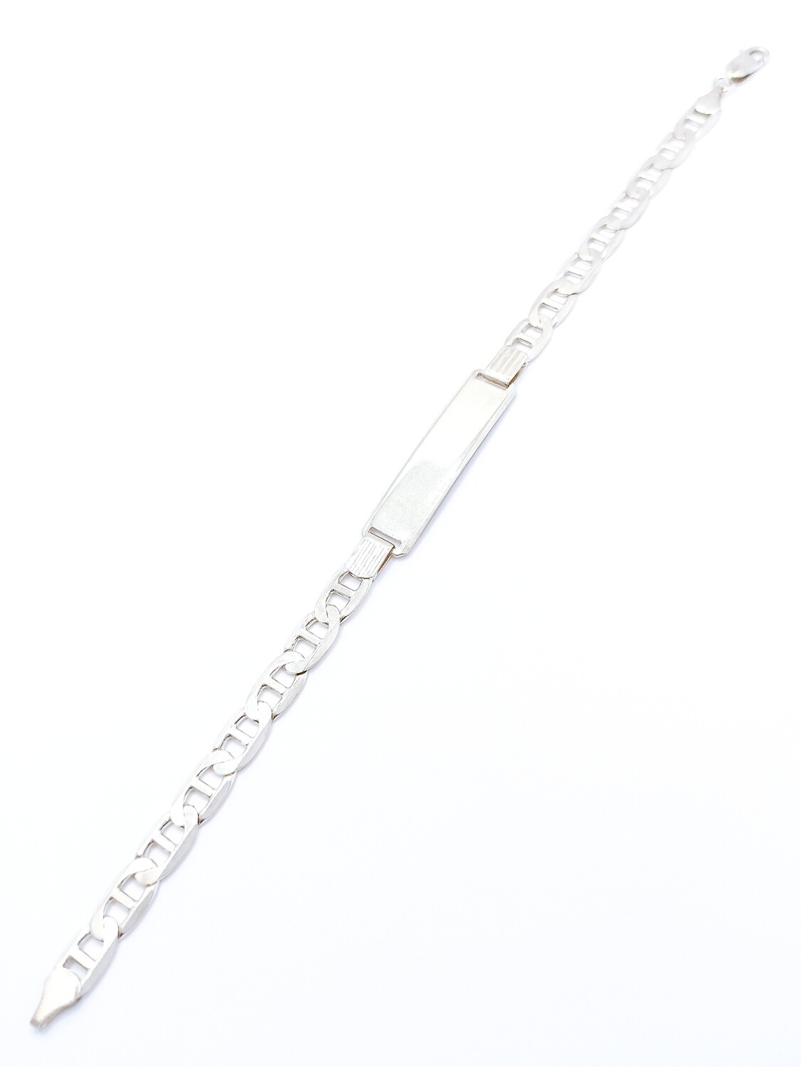 Silver 925 handmade men id theta chain bracelet