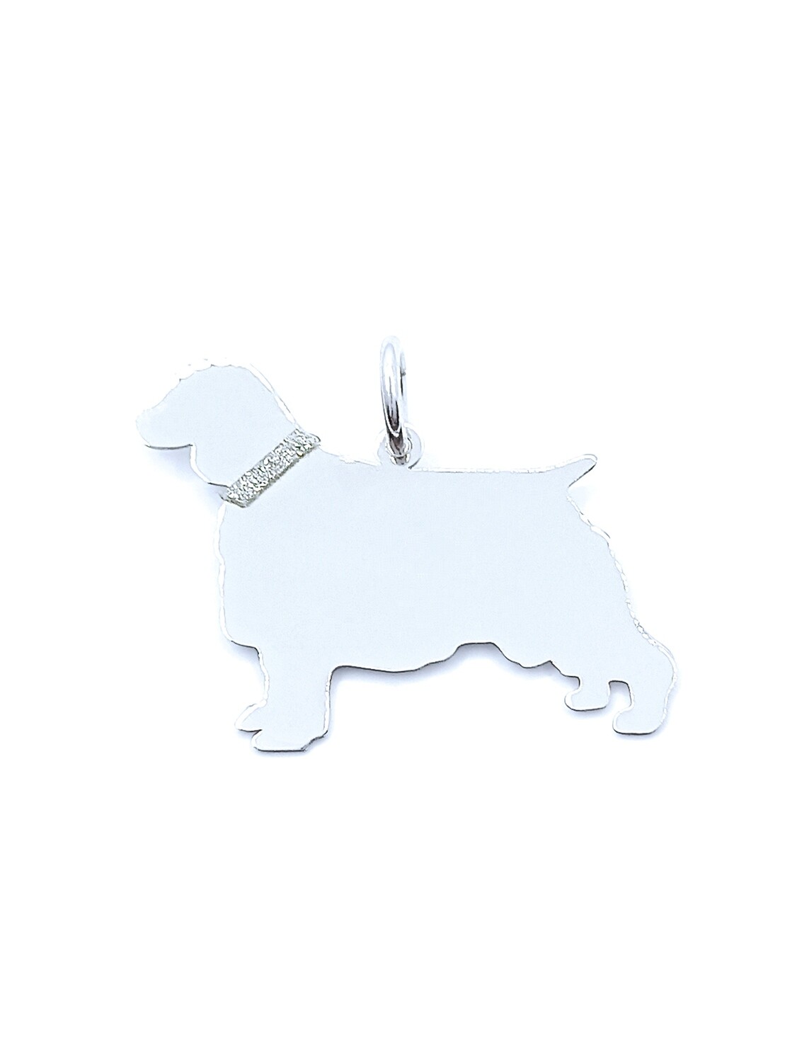 Silver 925 Springer Spaniel dog pendant