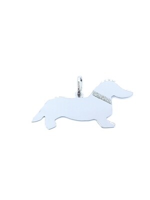 Silver 925 Bassotto dog pendant