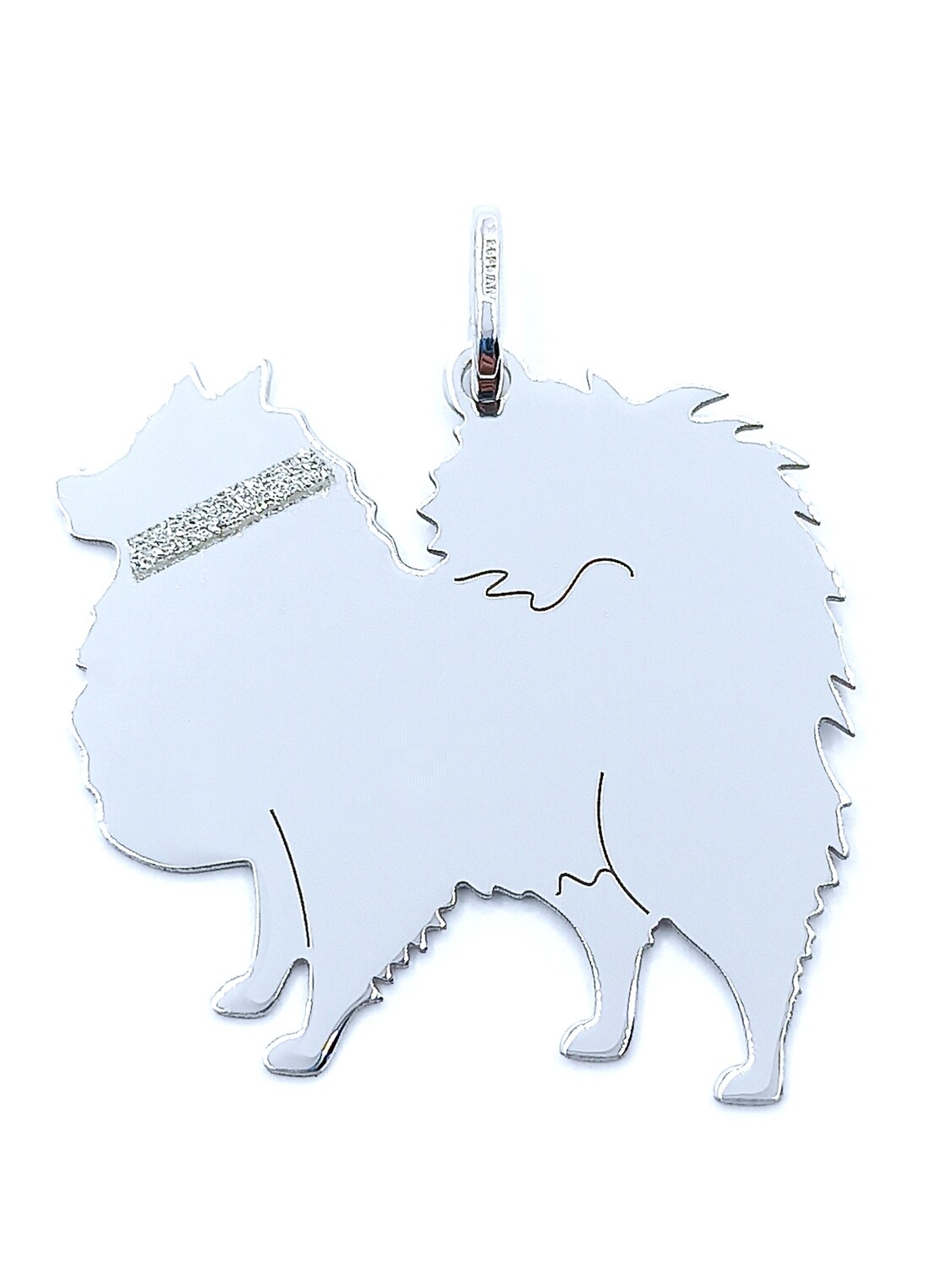Silver 925 Volpino dog pendant