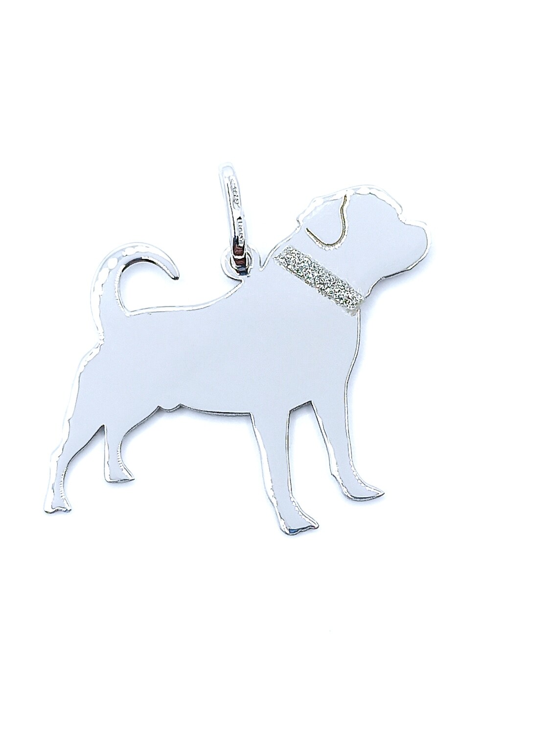 Silver 925 Rottweiler dog pendant