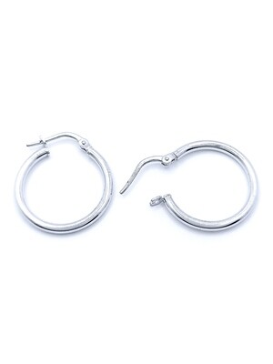Silver 925 split clasp hoop earrings
