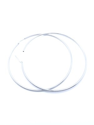 Silver 925 split clasp hoop earrings