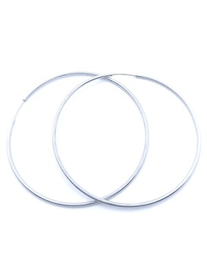 Silver 925 big hoop earrings