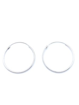 Silver 925 thin hoop earrings
