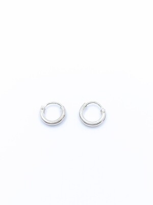 Silver 925  classic hoop earrings