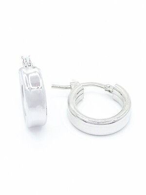 Silver 925 hoop earrings with split clasp