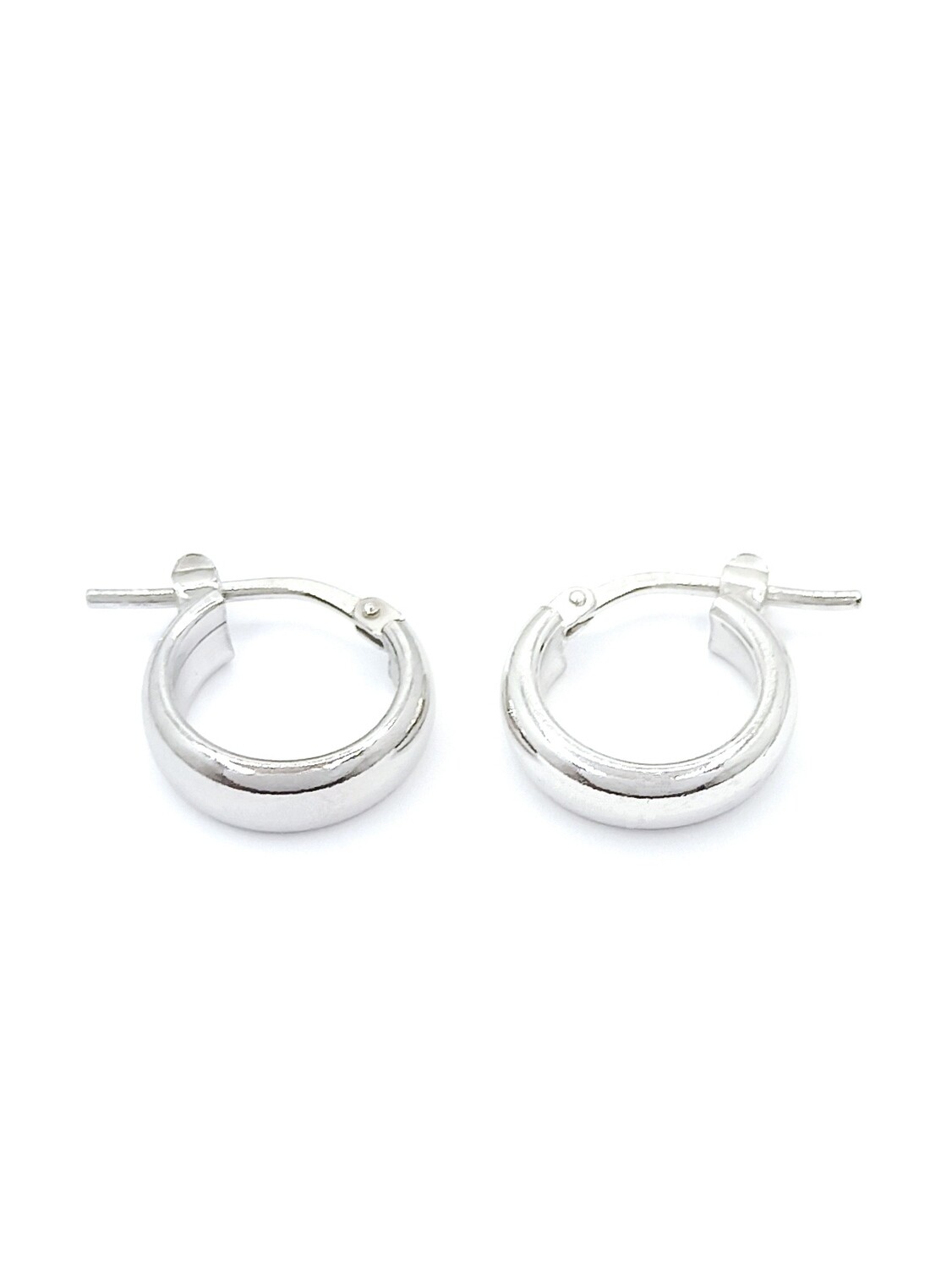 Silver 925 pompe hoop earrings with split clasp