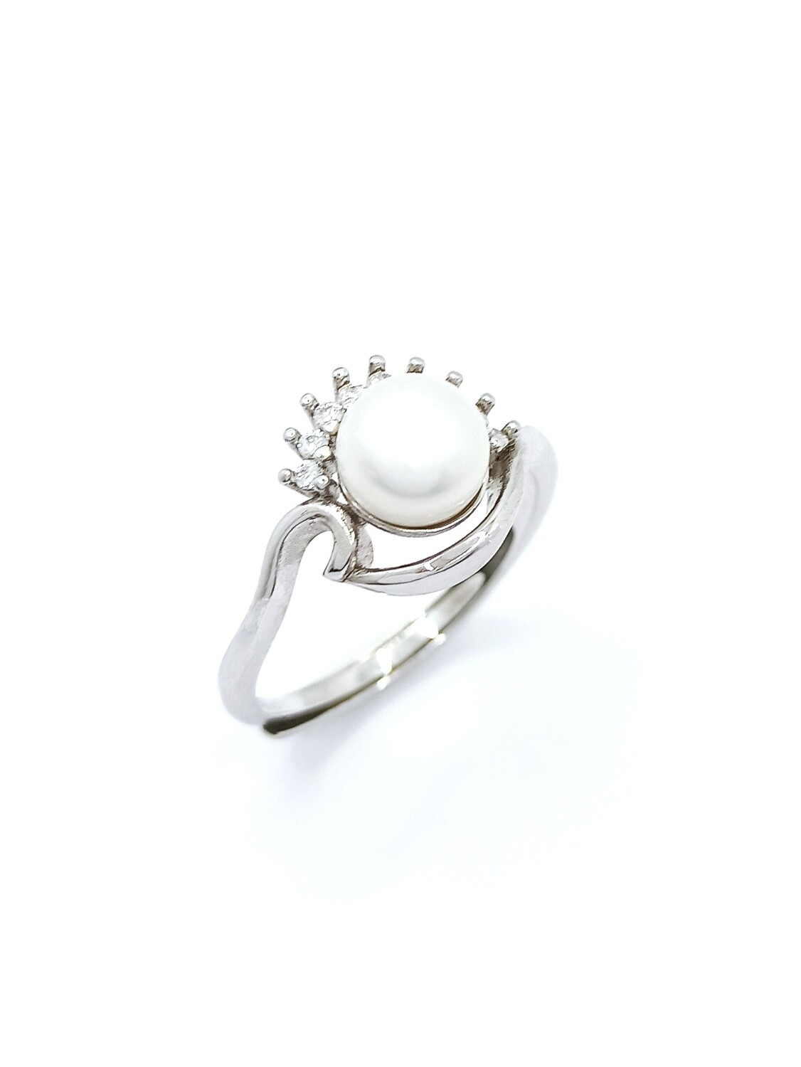 Silver 925 eye pearl  ring
