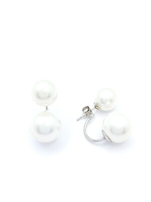 Silver 925 pearl stone stud earrings