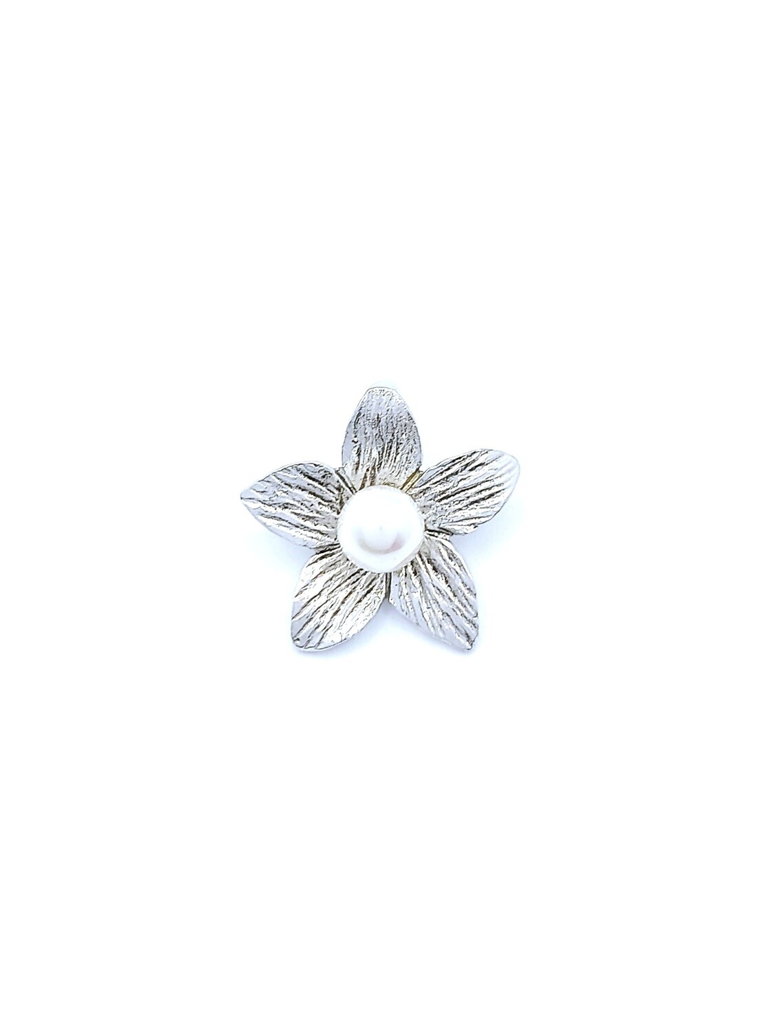 Silver 925 pearl stone flower pendant