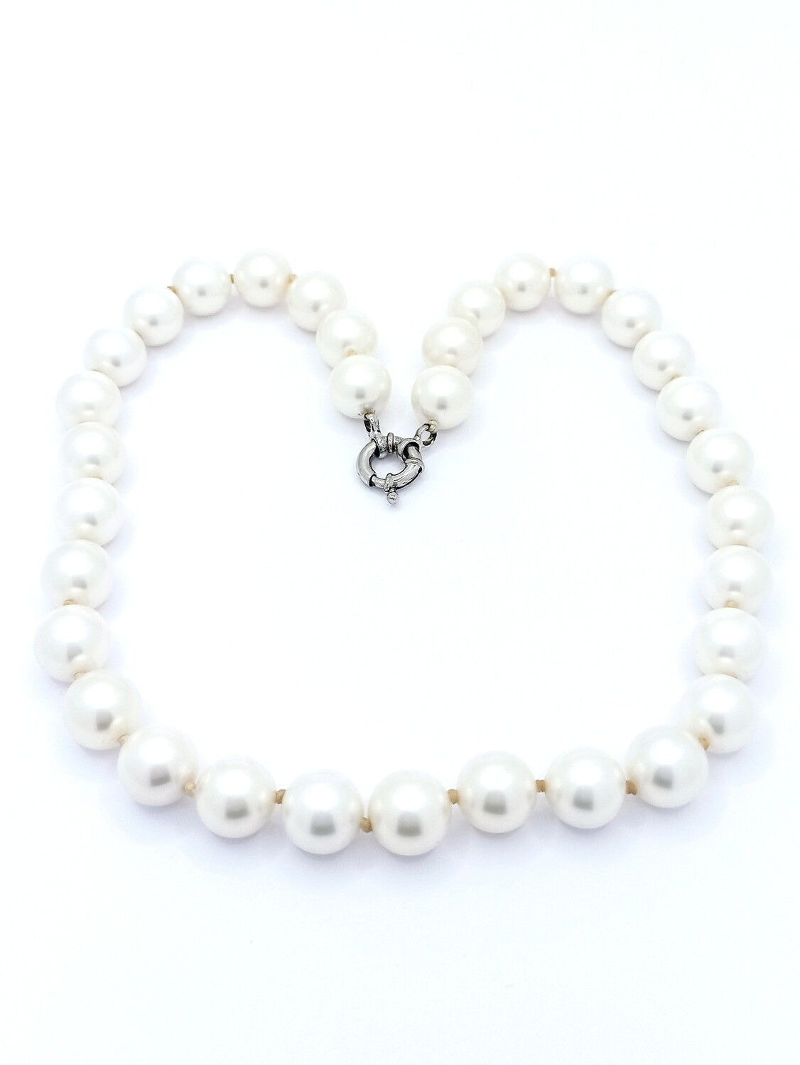 Silver 925 12mm pearl necklace