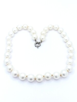 Silver 925 12mm pearl necklace