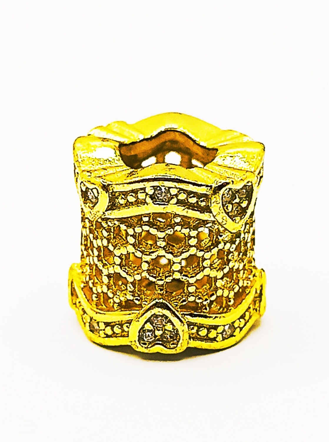 Silver 925 heart stone pendant charm bracelet, COLOR: Gold plated
