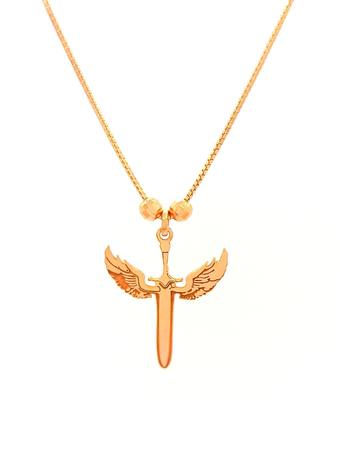 925 Silver Angel rose necklace