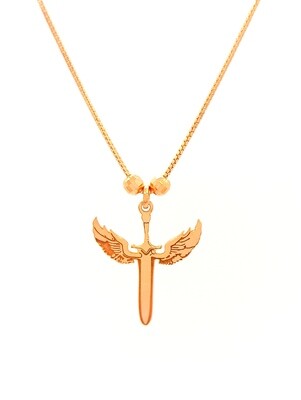 925 Silver Angel rose necklace