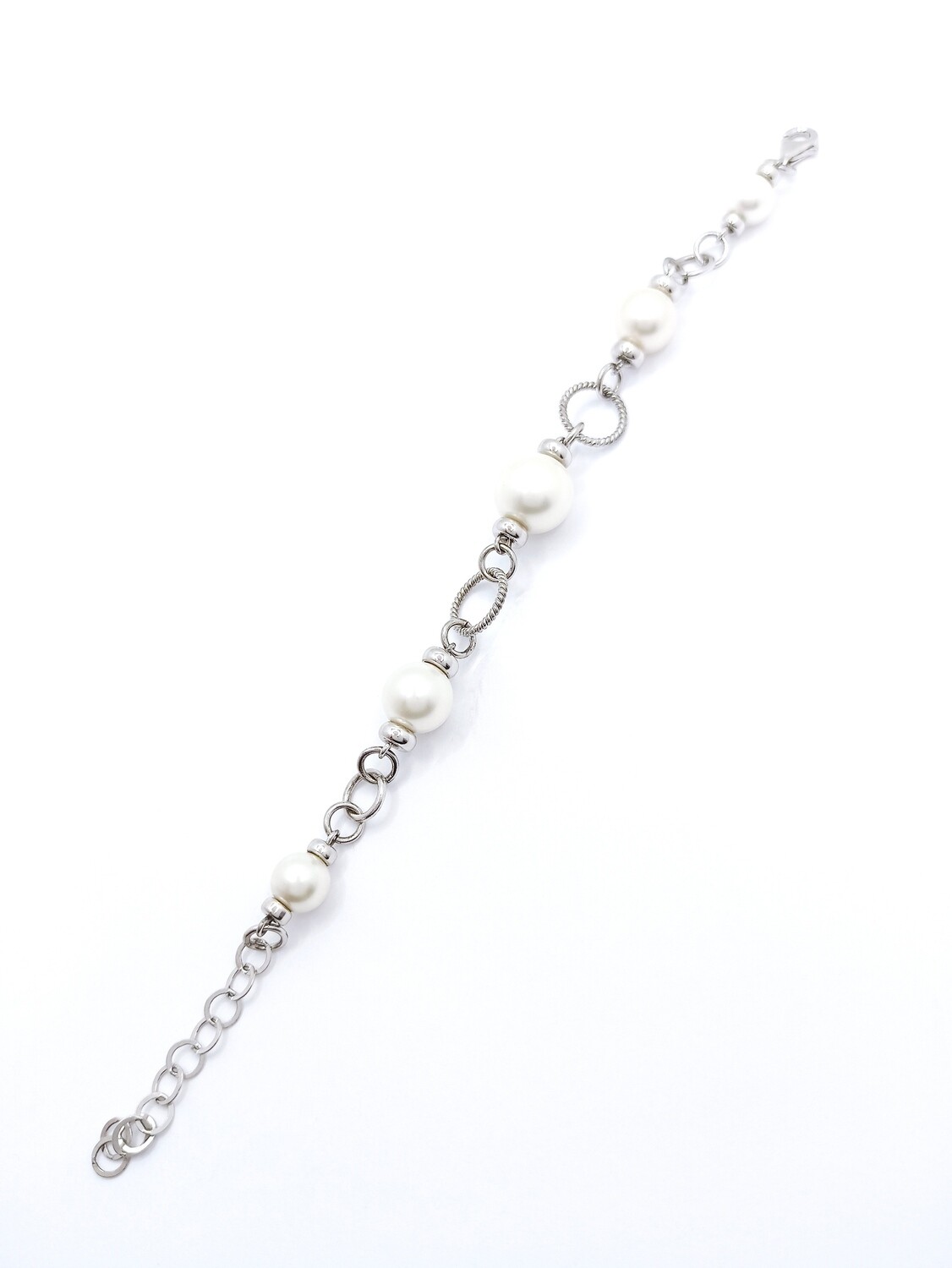 Silver 925 pearl stone hand bracelet