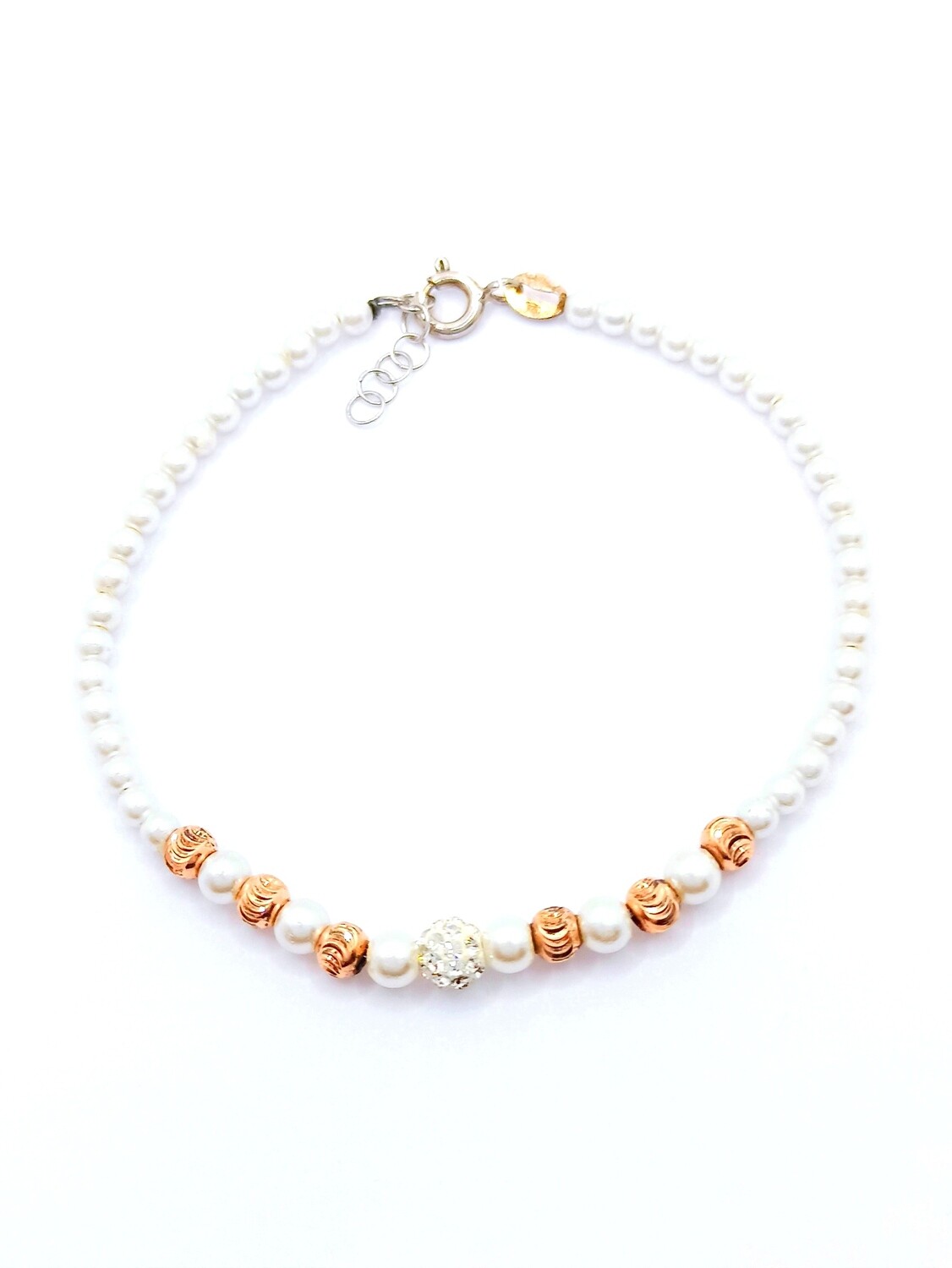 Silver 925 pearl stone hand bracelet