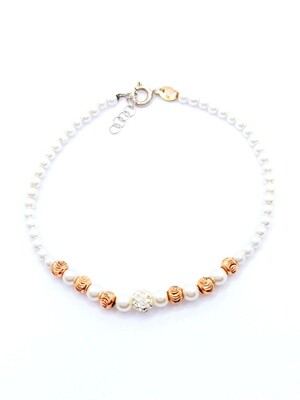 Silver 925 pearl stone hand bracelet