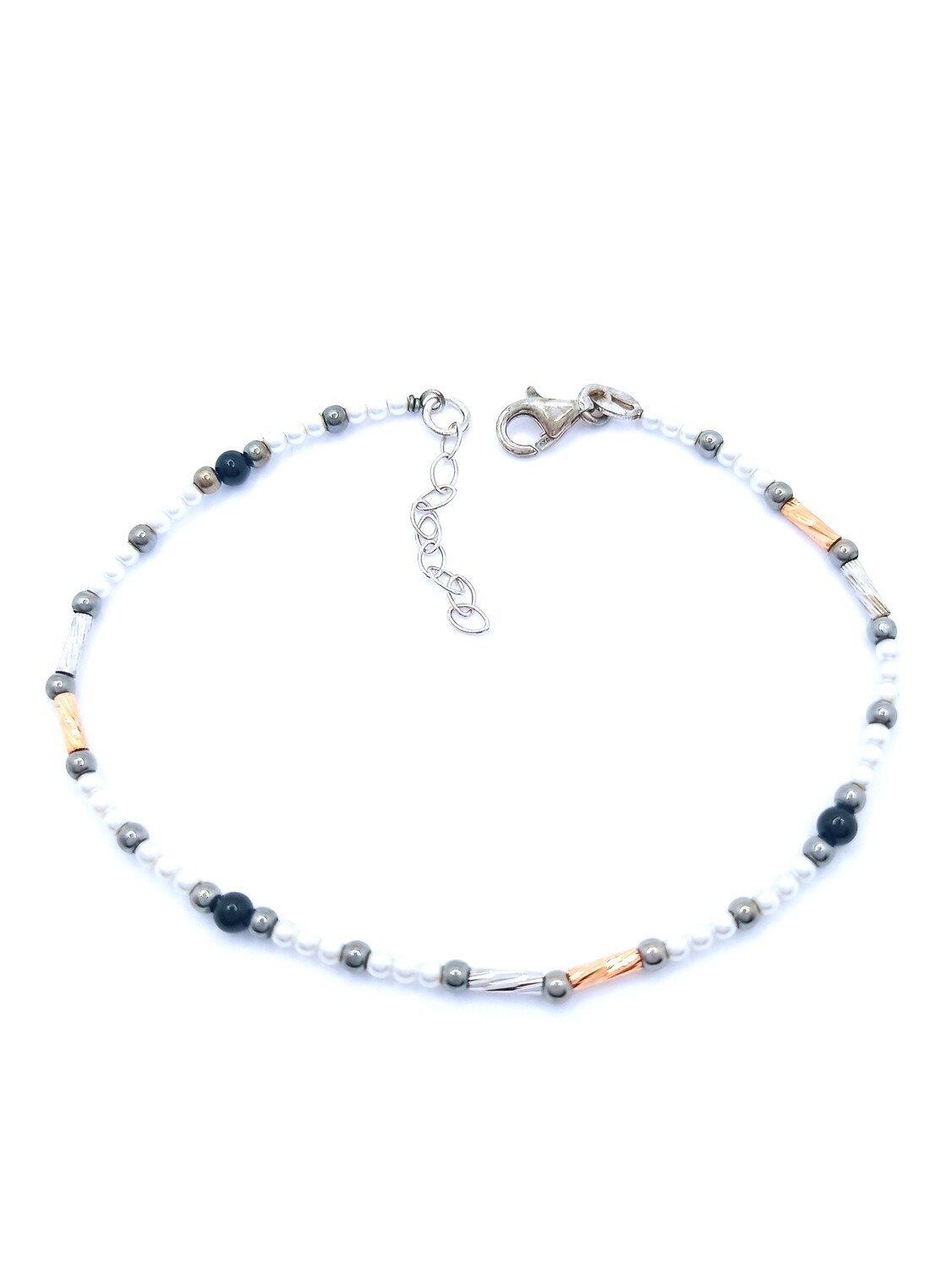 Silver 925 pearl stone hand bracelet