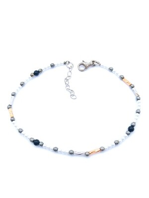 Silver 925 pearl stone hand bracelet