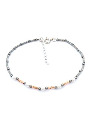 Silver 925 pearl stone hand bracelet