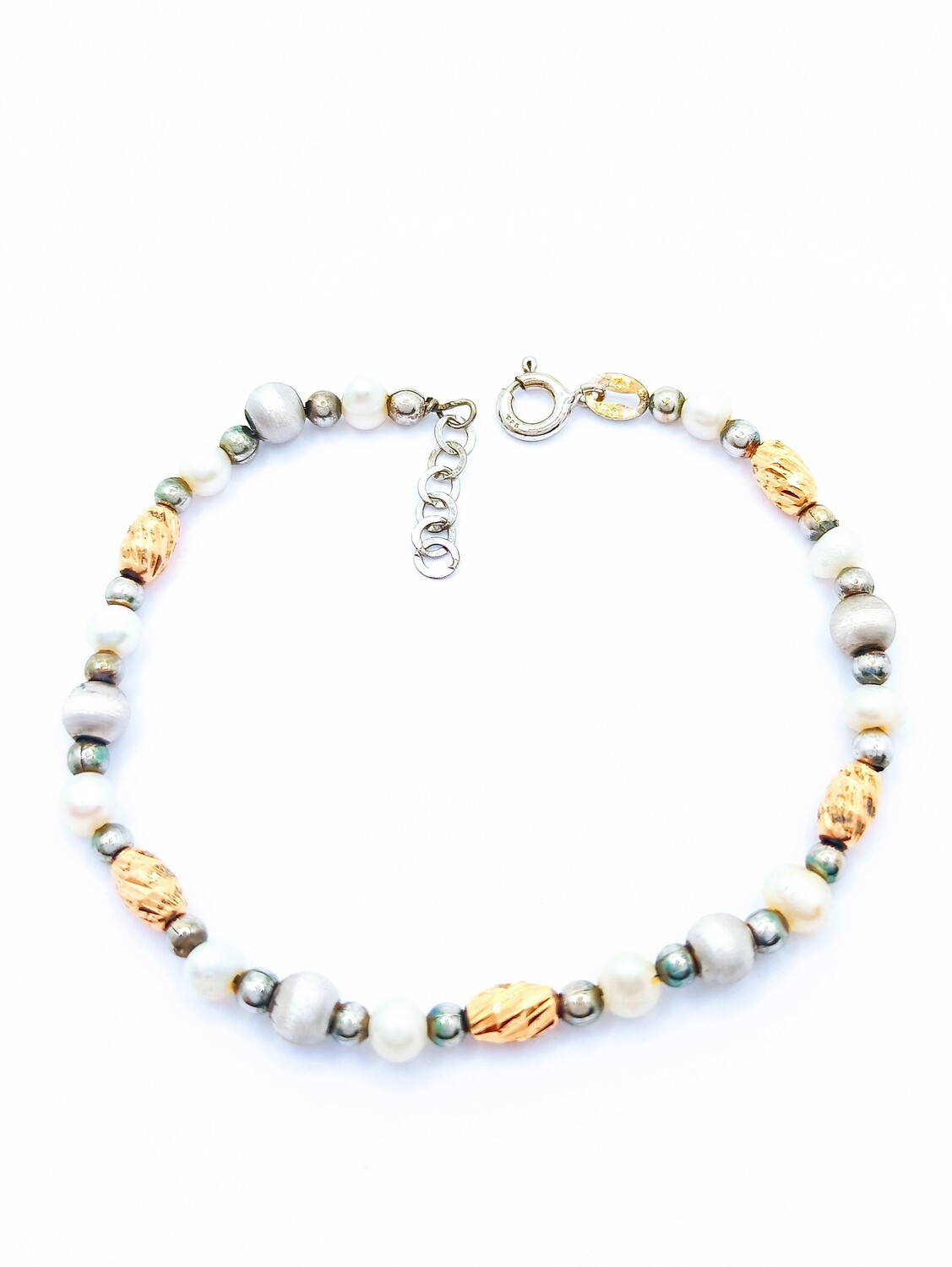 Silver 925 pearl stone hand bracelet