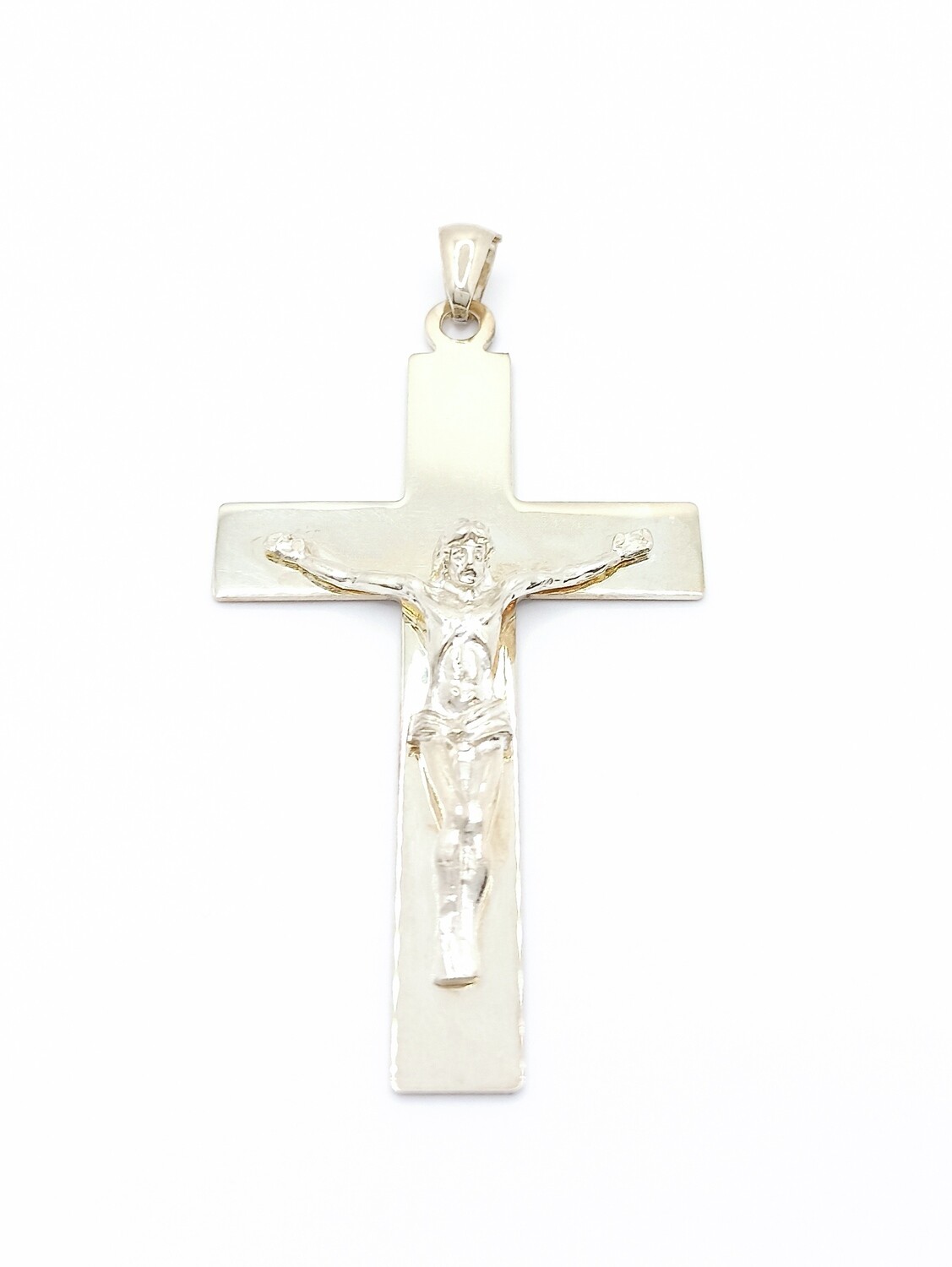 Silver 925 solid big Jesus cross pendant