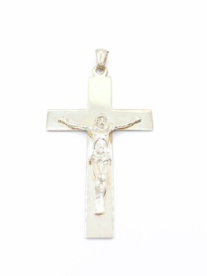 Silver 925 solid big Jesus cross pendant