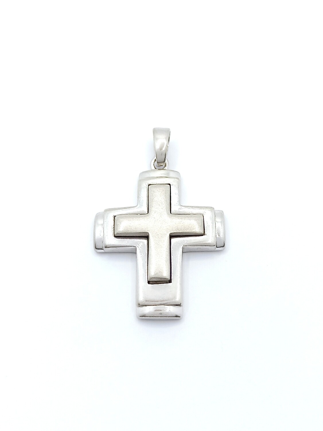 Silver 925 sandblasted cross pendant
