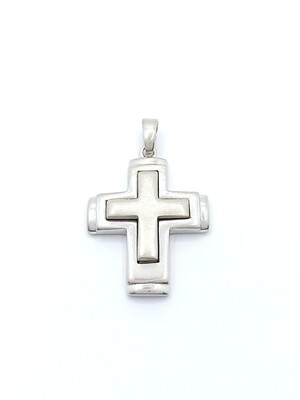 Silver 925 sandblasted cross pendant