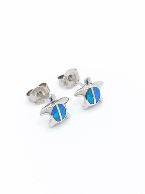 Silver 925 turtle opal children earring