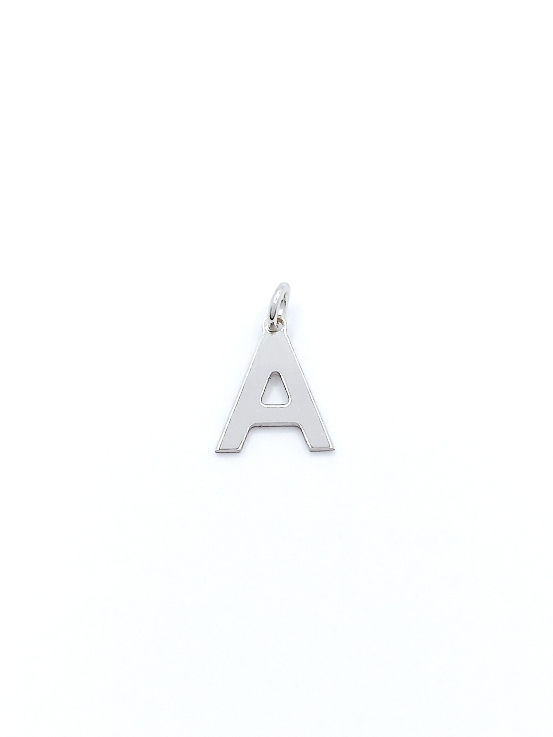 Silver 925 single letter A to K charm pendant