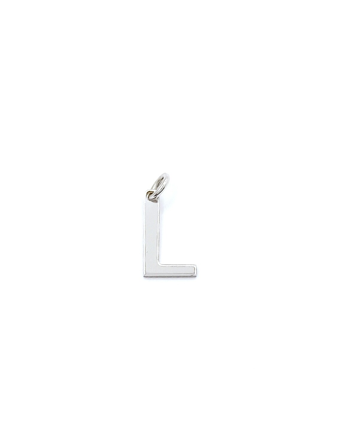 Silver 925 single letter L to V charm pendant