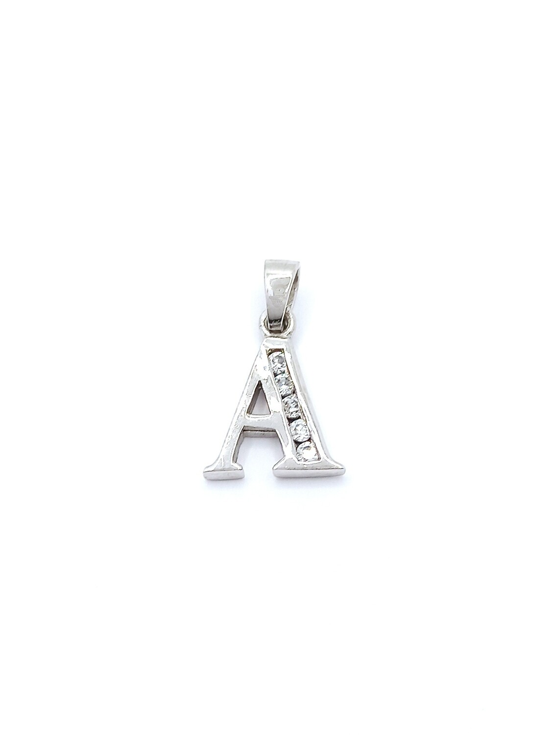 Silver 925 Greek letter stone charm pendant