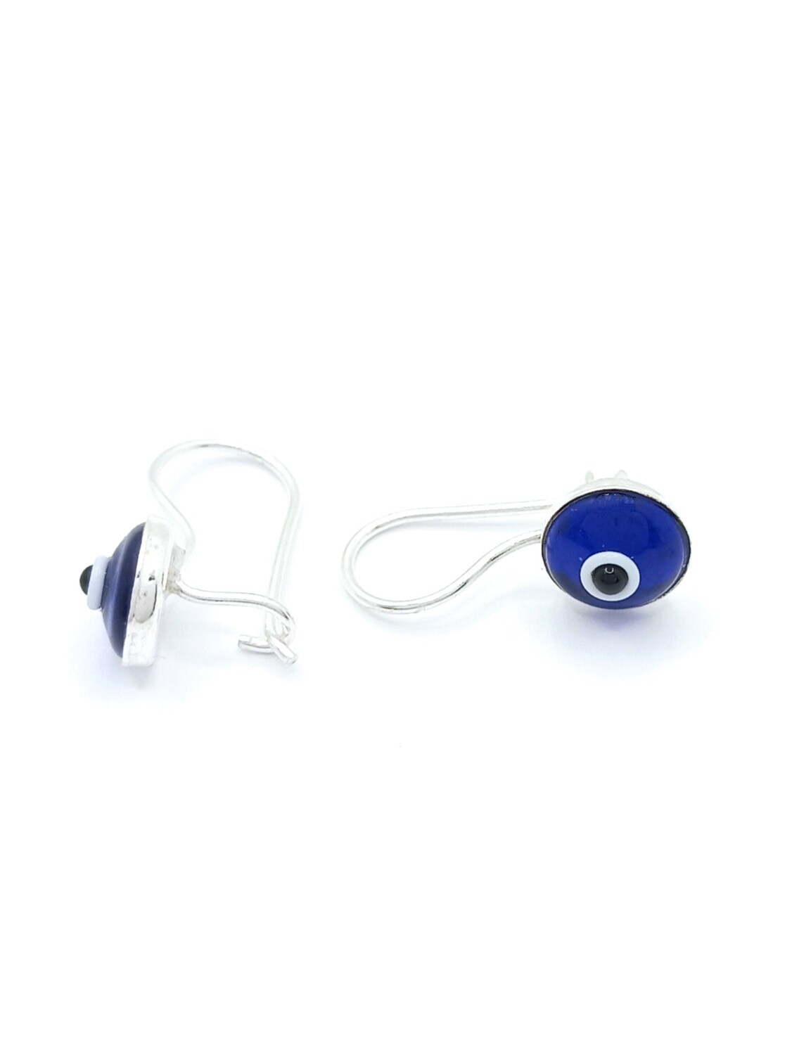 Silver 925 evil eye murano stone earrings