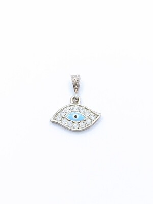 Silver 925 evil eye pendant with stone