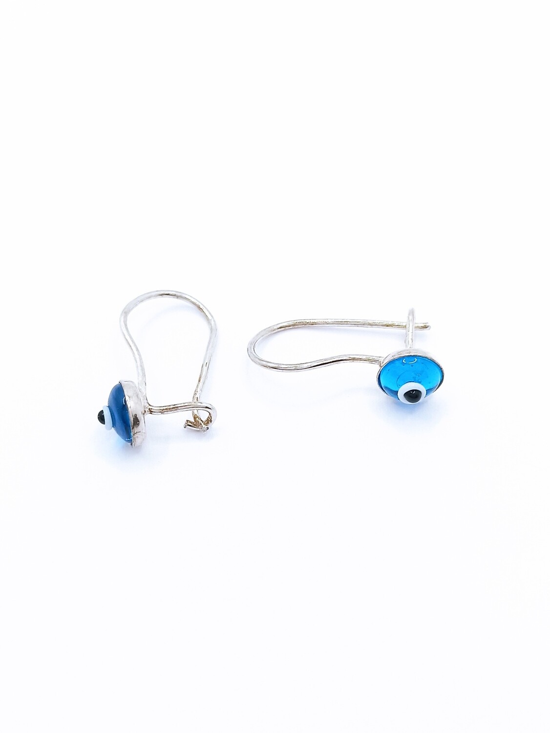 Silver 925 hanging children earrings evil eye design