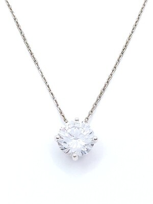 Silver 925 single stone necklace