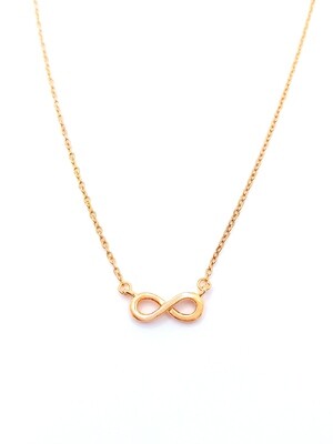 Silver 925 infinity rose or white necklace
