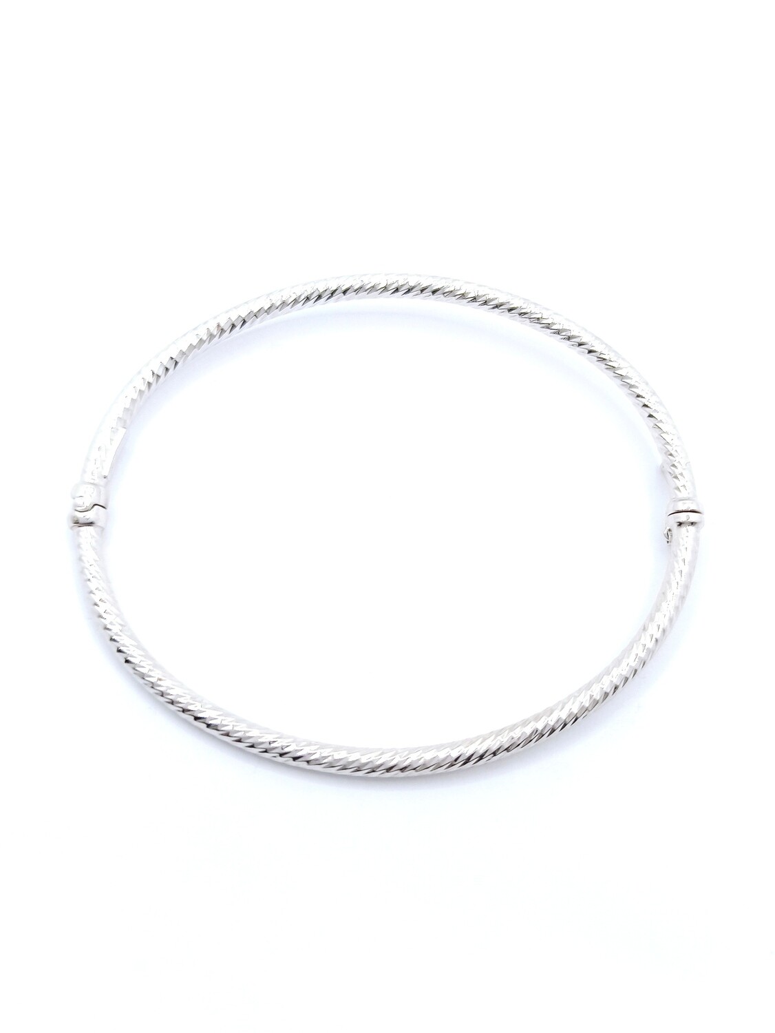 Silver 925 round or pompe  hand bangle bracelet