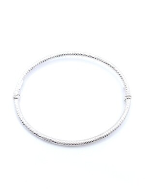 Silver 925 round or pompe  hand bangle bracelet