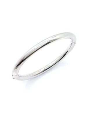 Silver 925 round hand bangle bracelet