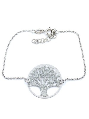 Silver 925 Tree Of Life hand bracelet