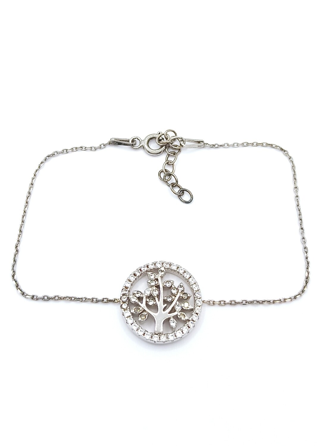Silver 925 stone Tree Of Life hand bracelet