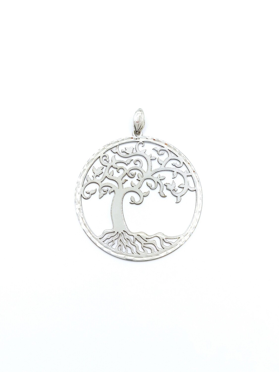 Silver 925 Tree Of Life diamond cut pendant, MODEL-SIZE: 1 Pendant Height: 3.7cm-Width: 2.9cm