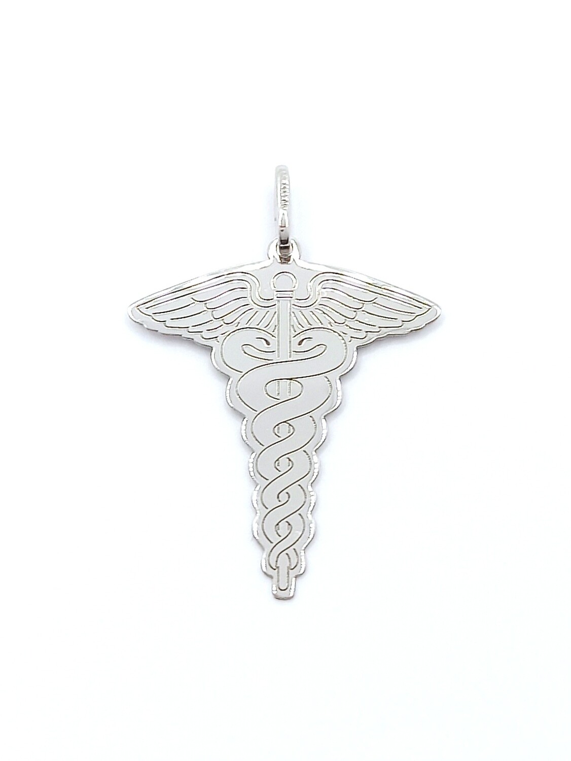Silver 925 Caduceus medical symbol pendant