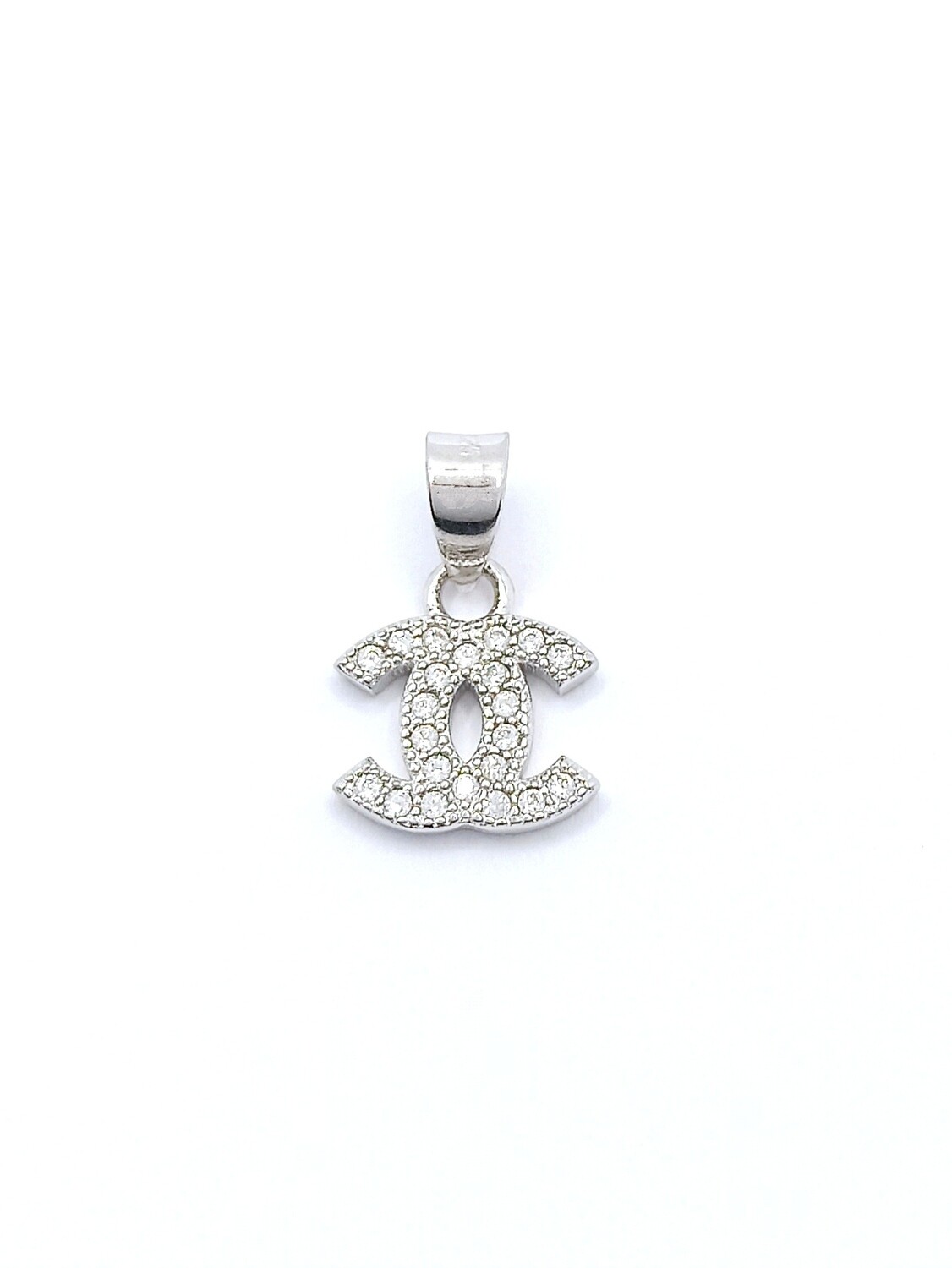 Silver 925 white stone modern pendant