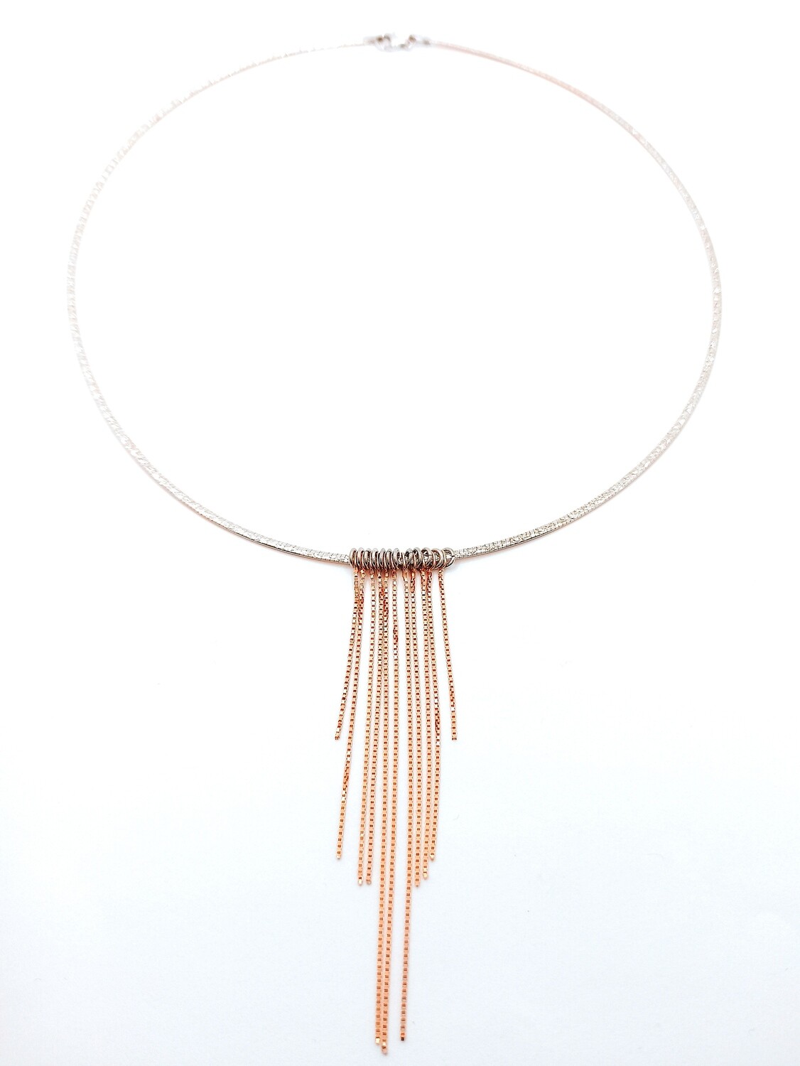 Silver 925 diamond cut chocker necklace